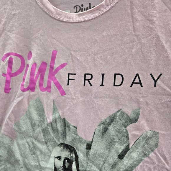 Nicki Minaj Women Top XL Pink Shirt Pink Friday Graphic Short Sleeve‎ Tee - Picture 2 of 11